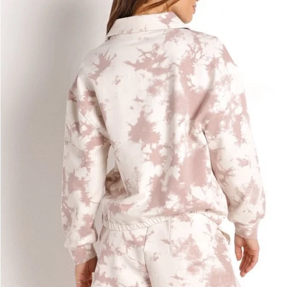 Varley Romero Sweatshirt in Taupe Tie Dye Size Large Cotton - Picture 5 of 12